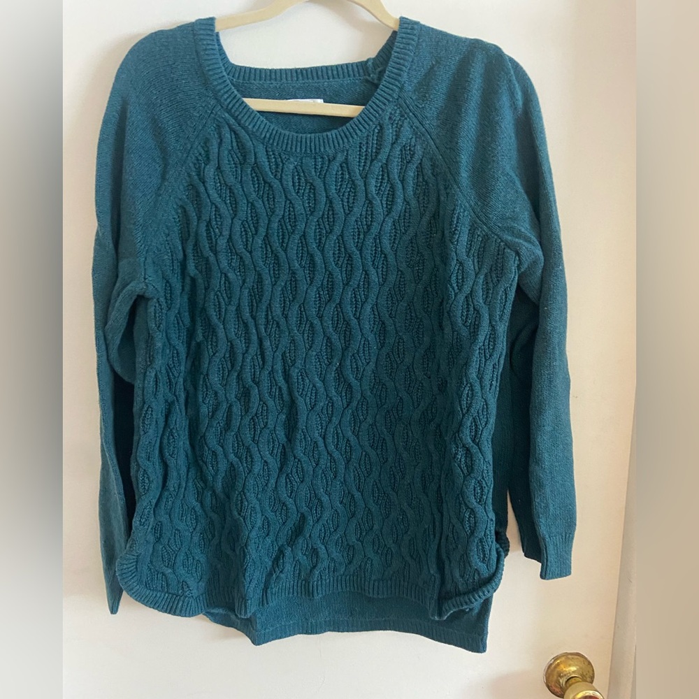 Sonoma Teal Textured Women's Sweater
